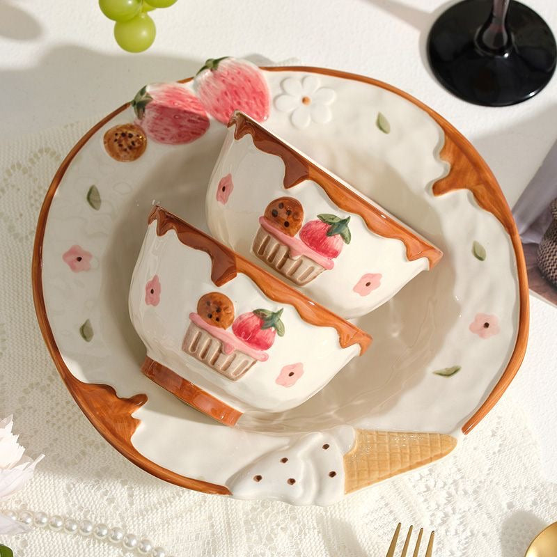 Apple Sundae Ceramic Tableware Collection | MeetU Home