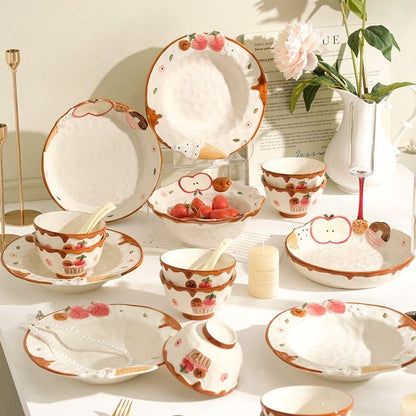 Apple Sundae Ceramic Tableware Collection | MeetU Home