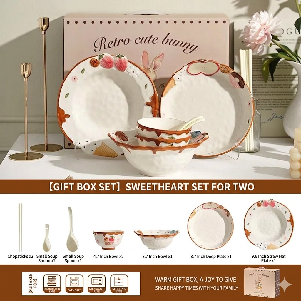 Apple Sundae Ceramic Tableware Collection | MeetU Home