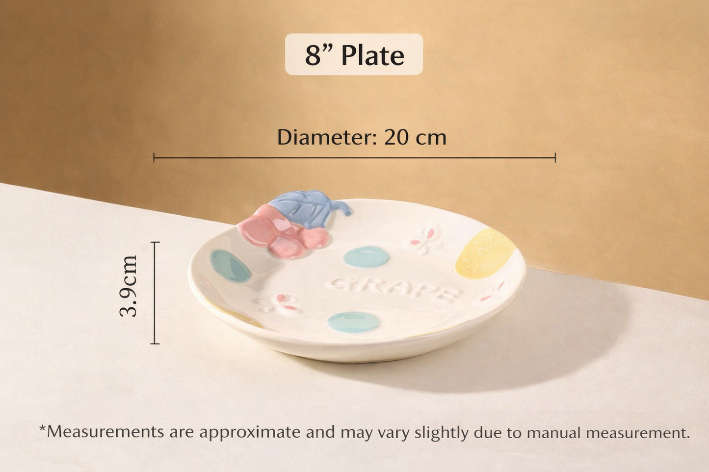 8-inch plate with grape design in canada